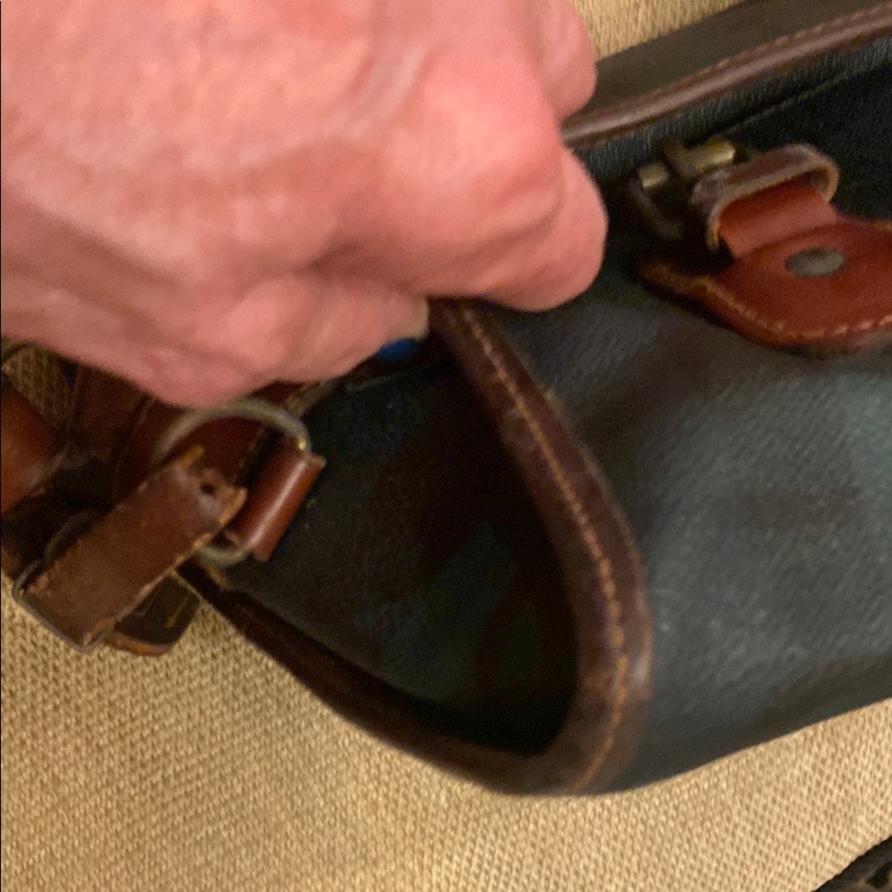 Ralph Lauren Green and Brown Messenger Bag with Leather Straps - Picture 10 of 12
